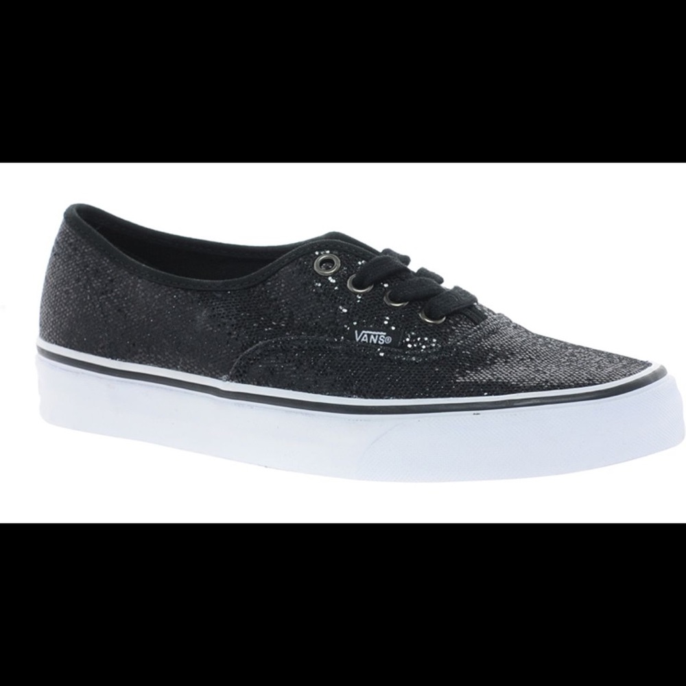 Black Glitter Vans